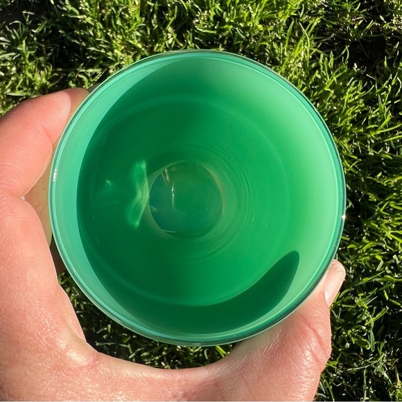 Glassybaby Strength Pre-Triskelion Votive Candle Holder Green Hand Blown GUC - Picture 12 of 15